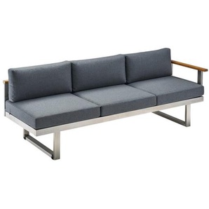 CASA DOMA Aragona Lounge-Seitenteil 3-Sitzer, Edelstahl/Teak - Armlehne rechts 1712665-1712681-1712697
