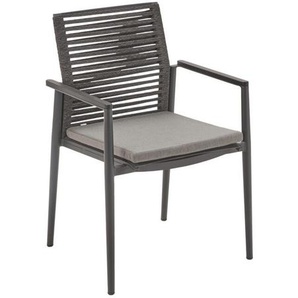 CASA DOMA Gallico Stapelstuhl - Aluminium-Auflage schwarz 1713516-00