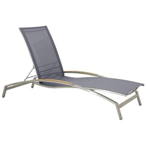 CASA DOMA Mineo Sonnenliege Edelstahl/Sunproof®/Teak 1711861