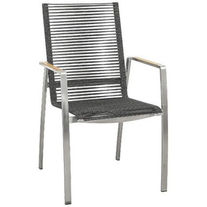 CASA DOMA Mineo Stapelstuhl Edelstahl/Rope/Teak 1711829