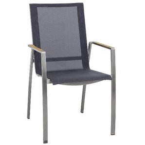 CASA DOMA Mineo Stapelstuhl Edelstahl/Sunproof®/Teak 1711833