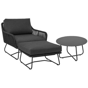 CASA DOMA Ribera/Arista Loungeset 3-teilig mit Kufen - Sitzschale L-Form 1712961-ribera-loungeset-3tlg-kufe-l-form