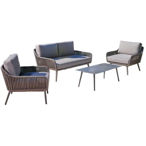 CASA DOMA Ribera/Arista Loungeset 4-teilig, Beine eckig - Sitzschale L-Form 1712526-1712532-1712540-1712543-1712733