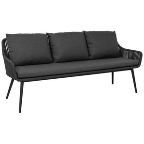 CASA DOMA Ribera Diningbank L-Form, Beine rund - Rope anthrazit – vertikal breit 1712513-1712520