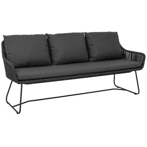 CASA DOMA Ribera Diningbank L-Form mit Kufen - Rope anthrazit – vertikal breit 1712512-1712520