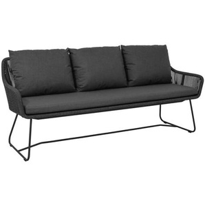 CASA DOMA Ribera Diningbank L-Form mit Kufen - Rope anthrazit – vertikal rund 1712512-1712519