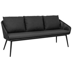 CASA DOMA Ribera Diningbank Rundform, Beine rund - Rope anthrazit – vertikal breit 1712513-1712516