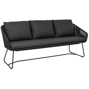 CASA DOMA Ribera Diningbank Rundform mit Kufen - Rope anthrazit – vertikal rund 1712512-1712515