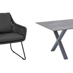 CASA DOMA Ribera/Falerna Gartenmöbel-Set mit Diningsessel, Diningbank L-Form und Tisch HPL, 5-teilig 1712182-1712183-1712491-1712512-1712522-3x1712500-