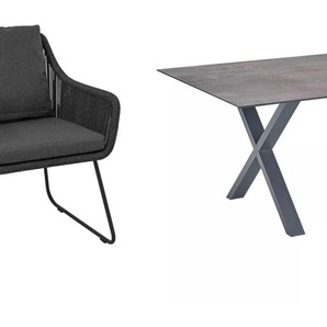 CASA DOMA Ribera/Falerna Gartenmöbel-Set mit Diningsessel, Diningbank L-Form und Tisch HPL, 5-teilig 1712182-1712183-1712492-1712512-1712519-3x1712500-