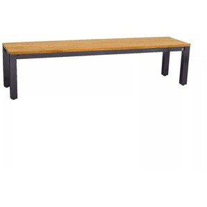 CASA DOMA Varano Gartenbank, Edelstahl anthrazit/Teak - 190 1712207
