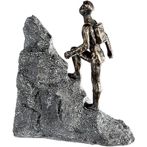 Casablanca by Gilde Dekofigur Skulptur Wanderer, bronzefarben/grau (1 St), bronzefarben/grau, Polyresin