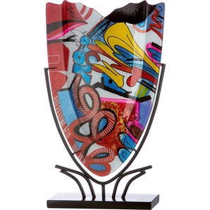 Casablanca by Gilde Dekovase Street Art (1 St), Vase aus Glas auf Metallständer, Höhe ca. 47 cm