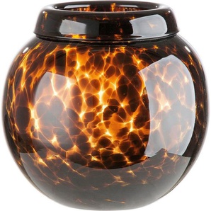 Casablanca by Gilde Tischvase Jungle, Höhe ca. 17,5 cm (1 St), dekorative Vase aus Glas, Blumenvase