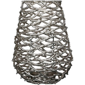 Casablanca by Gilde Windlicht Twigs (1 St), aus Aluminium, mit Glaseinsatz, Höhe ca. 31 cm