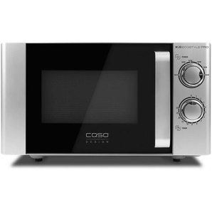 Caso Design Mikrowelle Ecostyle, Schwarz, Silber, 46x26.5x36.5 cm, Signalton, Küchen, Küchenelektrogeräte, Mikrowellen
