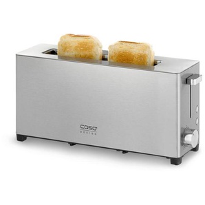 Caso Design Toaster, Edelstahl, 40x18.5x11.5 cm, CE, Brötchenaufsatz, Auftaufunktion, Aufwärmfunktion, Küchengeräte, Toaster