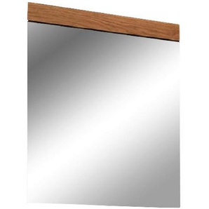 Cassando Wandspiegel , Glas , Wildeiche , massiv , rechteckig , 60x78x3 cm , senkrecht montierbar , Garderobe, Garderobenspiegel, Garderobenspiegel