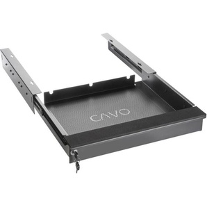 Cavo - Laptop Schreibtischschublade schwarz abschließbar Tischschublade für den Unterbau 480 x 446 x 80 mm
