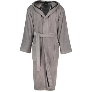 Cawoe Bademantel, Grau, Textil, Uni, Gr. S, female, Oeko-Tex® Standard 100, Handmade in Germany, Taschen, besonders flauschig, angenehm warm, hochwertige Qualität, Badtextilien, Bademäntel
