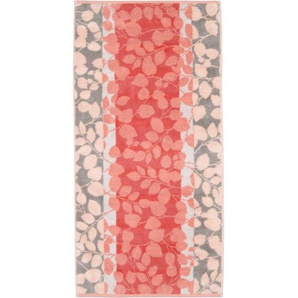 Cawoe Duschtuch Noblesse Harmony, Rot, Textil, Floral, 80 cm, Textiles Vertrauen - Oeko-Tex®, Made in Germany, Oeko-Tex® Standard 100, saugfähig, Aufhängeschlaufe, strapazierfähig, durchgefärbt, Badtextilien, Bade- & Duschhandtücher