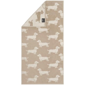 Cawoe Duschtuch We love dogs, Natur, Beige, Textil, Hund, 80x150 cm, Textiles Vertrauen - Oeko-Tex®, Made in Germany, Oeko-Tex® Standard 100, saugfähig, Aufhängeschlaufe, strapazierfähig, durchgefärbt, Badtextilien, Duschtücher