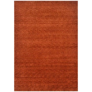 Cazaris Orientteppich, Orange, Textil, Uni, rechteckig, 170x240 cm, Handmade in India, für Fußbodenheizung geeignet, schmutzabweisend, pflegeleicht, strapazierfähig, reißfest, Teppiche & Böden, Teppiche, Orientteppiche