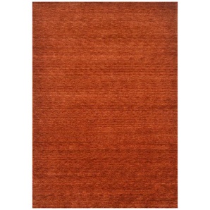 Cazaris Orientteppich, Orange, Textil, Uni, rechteckig, 60x90 cm, Handmade in India, für Fußbodenheizung geeignet, schmutzabweisend, pflegeleicht, strapazierfähig, reißfest, Teppiche & Böden, Teppiche, Orientteppiche