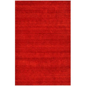 Cazaris Orientteppich, Rot, Textil, Uni, rechteckig, 170x240 cm, Handmade in India, für Fußbodenheizung geeignet, antistatisch, pflegeleicht, strapazierfähig, leicht zusammenrollbar, Teppiche & Böden, Teppiche, Orientteppiche