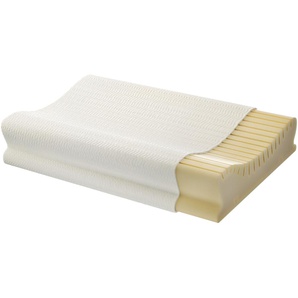Nackenstützkissen CENTA-STAR NeckProtect Softness Kopfkissen Gr. B/H/L: 40 cm x 9 cm x 60 cm, Kunstfaser-Naturfaser, 1 St., weiß Nackenstützkissen Dekokissen Kopfkissen antomisch geformt, Härtestufe soft