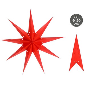 CEPEWA GmbH Papierstern XXL, 9 Zacken, rot, Ø 120 cm 66442