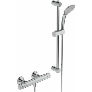 Ideal Standard - CeraTherm - Brauseset T25 mit Thermostat, 3 Strahlarten, Chrom A7203AA