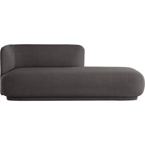 Chaiselongue ANDAS Kala Sofas Gr. B/H/T: 220 cm x 79 cm x 78 cm, Boucle, Schenkel links, grau (anthrazit) Chaiselongues Blickfang durch schöne Rundungen, Design by Morten Georgsen