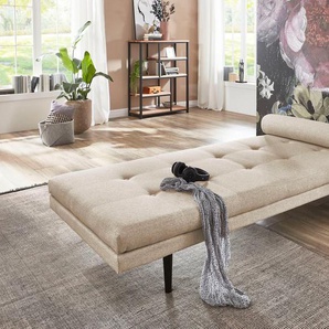 Chaiselongue ATLANTIC HOME COLLECTION Bergen Sofas Gr. B/H/T: 85 cm x 37 cm x 200 cm, Struktur (100% Polyester), beige (creme) Chaiselongues