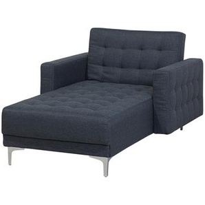 Chaiselongue Dunkelgrau Polsterbezug mit gestepptem Bezugsstoff Wohnzimmer Salon Schlafzimmer Modernes Design