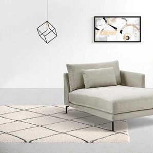 Chaiselongue INOSIGN Tarek 157/110 cm, Sofa Sofas Gr. B/H/T: 110 cm x 85 cm x 157 cm, Struktur grob, Chaiselongue rechts, beige (creme) Chaiselongues