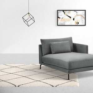 Chaiselongue INOSIGN Tarek 157/110 cm, Sofa Sofas Gr. B/H/T: 110 cm x 85 cm x 157 cm, Struktur grob, Chaiselongue rechts, grau (dunkelgrau) Chaiselongues
