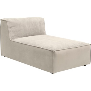 Chaiselongue RAUM.ID Modulid Sofas Gr. B/H/T: 102 cm x 82 cm x 167 cm, Cord-Samtvelours, beige Chaiselongues als Modul oder separat verwendbar, Bezug in Cord