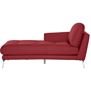 Chaiselongue W.SCHILLIG softy Sofas Gr. B/H/T: 106 cm x 79 cm x 168 cm, Longlife Xtra-Leder Z59, Armlehne links, rot (ruby red z59) Chaiselongues