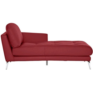 Chaiselongue W.SCHILLIG softy Sofas Gr. B/H/T: 106 cm x 79 cm x 168 cm, Longlife Xtra-Leder Z59, Armlehne rechts, rot (ruby red z59) Chaiselongues