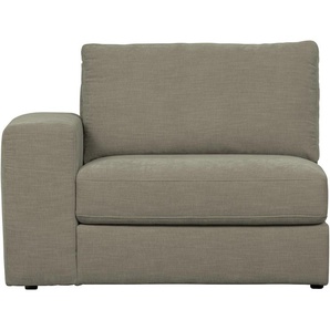 Chaiselongue WOOOD Family 1-Seat Element Sofas Gr. B/H/T: 298 cm x 85 cm x 98 cm, Webstoff, Armlehne links, grau (warmes grau) Chaiselongues