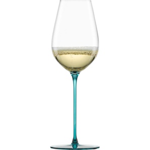 Champagnerglas EISCH INSPIRE SENSISPLUS Trinkgefäße Gr. Ø 7,9 cm x 24,2 cm, 400 ml, 2 tlg., blau (aqua) Kristallgläser