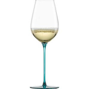 Champagnerglas EISCH INSPIRE SENSISPLUS Trinkgefäße Gr. Ø 7,9 cm x 24,2 cm, 400 ml, 2 tlg., blau (aqua) Kristallgläser die Veredelung der Stiele erfolgt in Handarbeit, 400 ml, 2-teilig