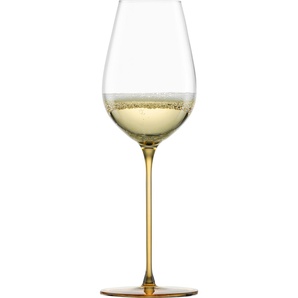 Champagnerglas EISCH INSPIRE SENSISPLUS Trinkgefäße Gr. Ø 7,9 cm x 24,2 cm, 400 ml, 2 tlg., gelb (amber) Kristallgläser die Veredelung der Stiele erfolgt in Handarbeit, 400 ml, 2-teilig