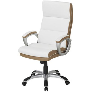 Chefsessel beige & weiß Weißach 2  ¦ beige ¦ Maße (cm): B: 69 H: 111 T: 78.0