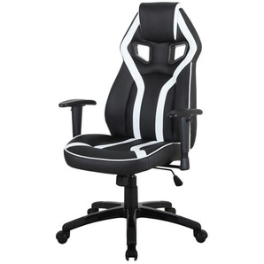 Chefsessel  Biblis Weiß ¦ schwarz ¦ Maße (cm): B: 63 H: 120 T: 71