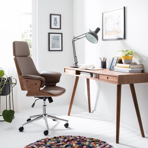 Chefsessel Zevia 67 x 113 x 64cm Braun/Braun/Walnuss