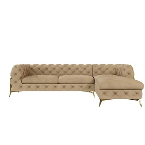 S-STYLE Chesterfield Ecksofa  Natalie ¦ beige ¦ Maße (cm): B: 305 H: 75