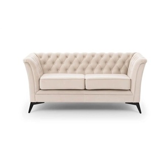 S-STYLE Chesterfield Einzelsofa Wilhelm ¦ beige ¦ Maße (cm): B: 175 H: 78