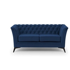 S-STYLE Chesterfield Einzelsofa Wilhelm ¦ blau ¦ Maße (cm): B: 175 H: 78